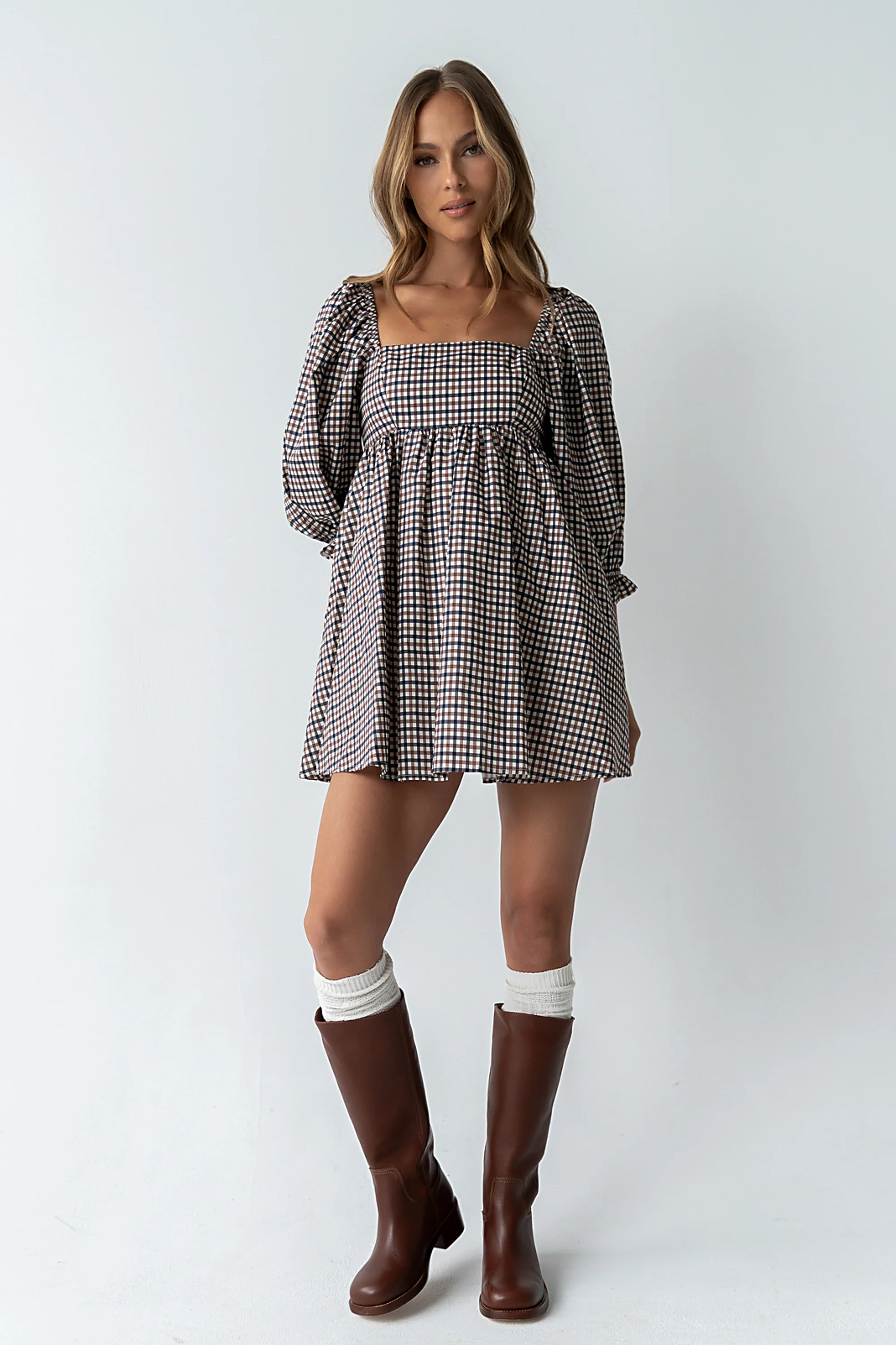 Wren Gingham Mini Dress - FINAL SALE - Image 6