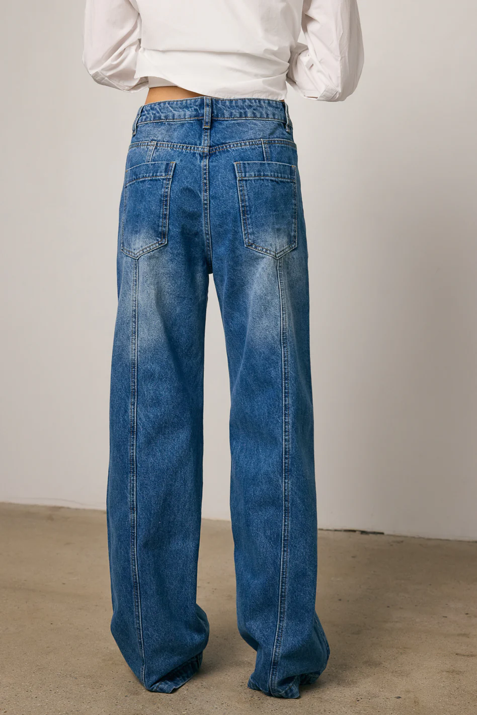 Wren Medium Wash Baggy Jeans - Image 6
