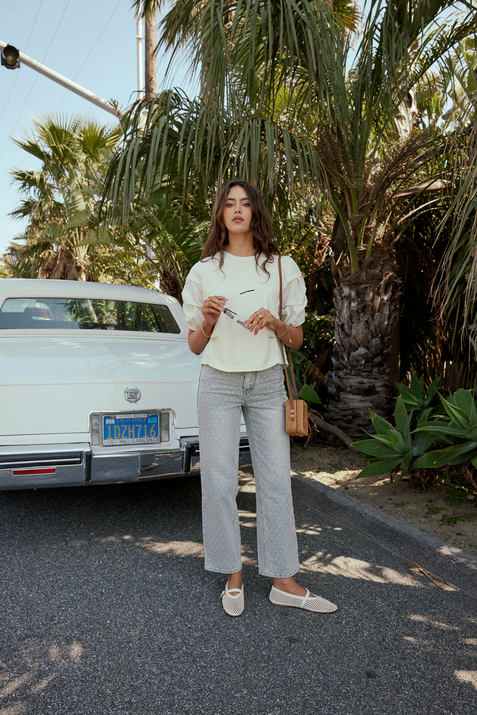 Wyatt Tiered Sleeve Top in Cream - FINAL SALE - Image 2