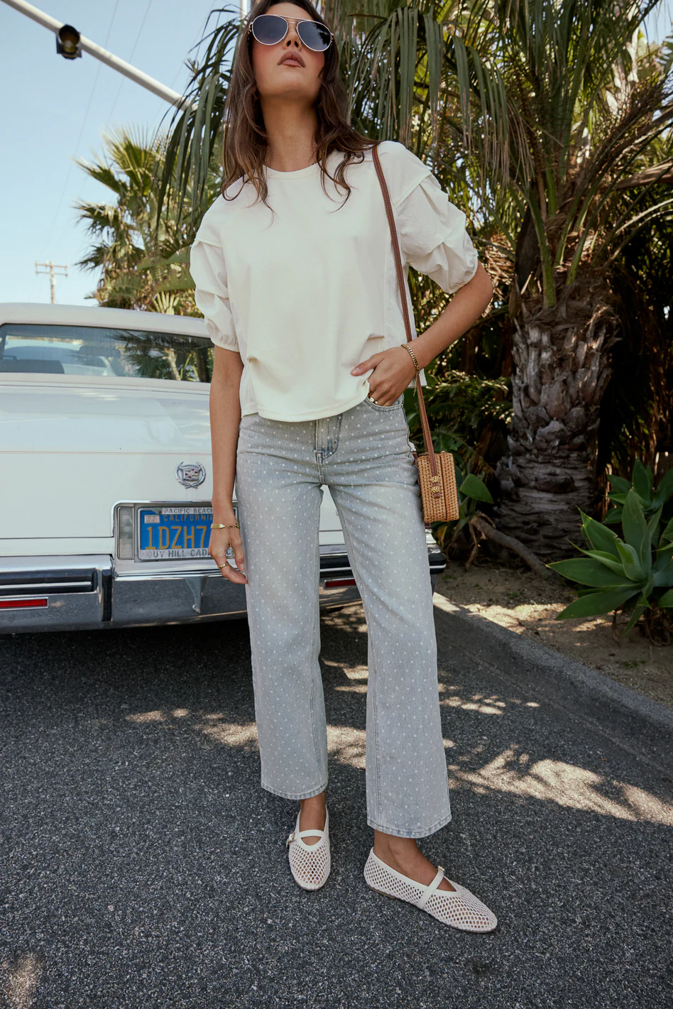 Wyatt Tiered Sleeve Top in Cream - FINAL SALE - Image 5