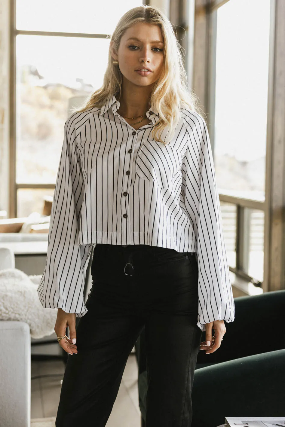 Wynn Striped Button Up - FINAL SALE - Image 4