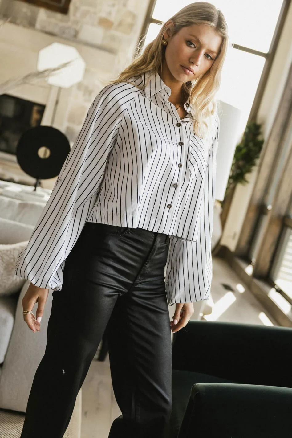 Wynn Striped Button Up - FINAL SALE - Image 5