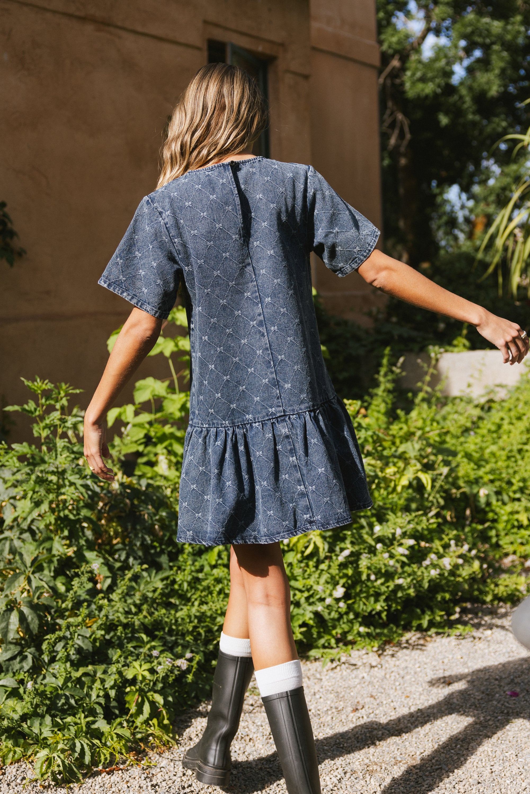 Zaida Bow Baby Doll Dress - FINAL SALE - Image 4
