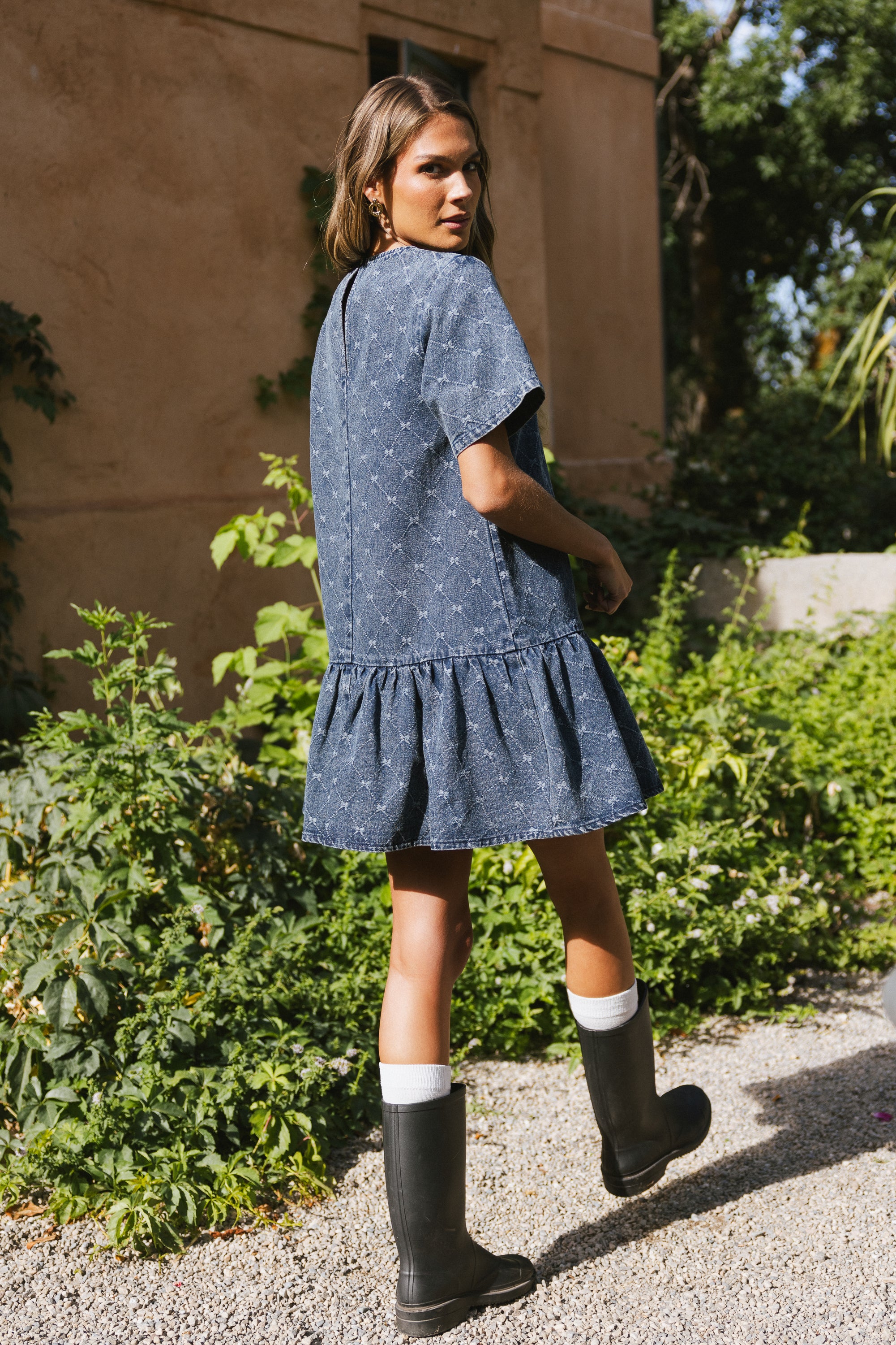 Zaida Bow Baby Doll Dress - FINAL SALE - Image 7