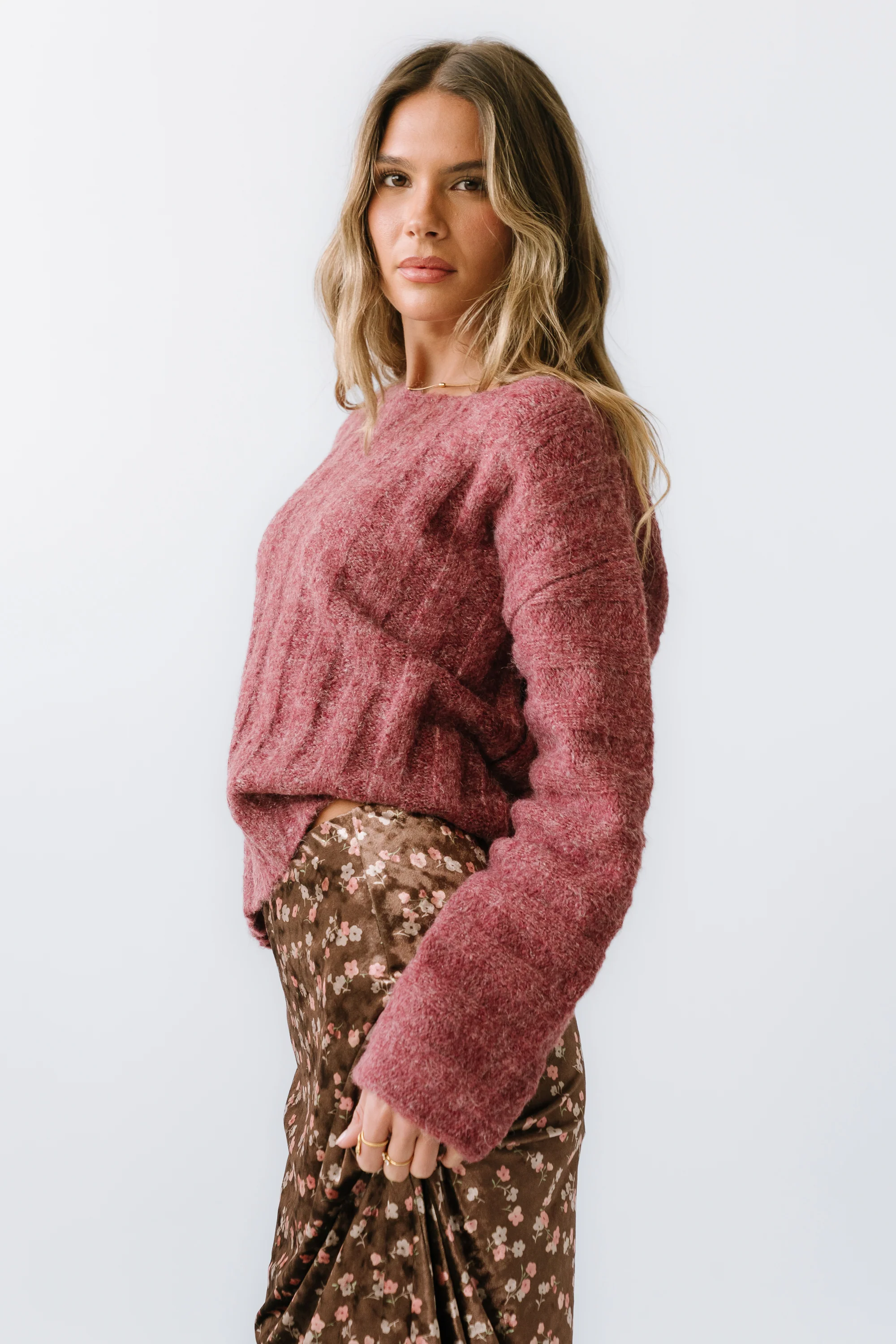Zamara Ribbed Sweater in Red - FINAL SALE - Image 4