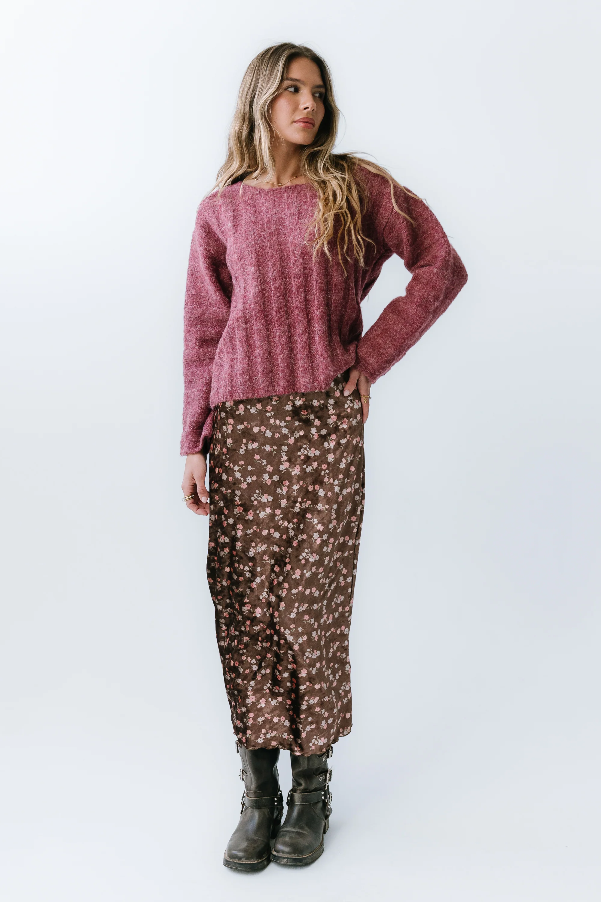Zamara Ribbed Sweater in Red - FINAL SALE - Image 5