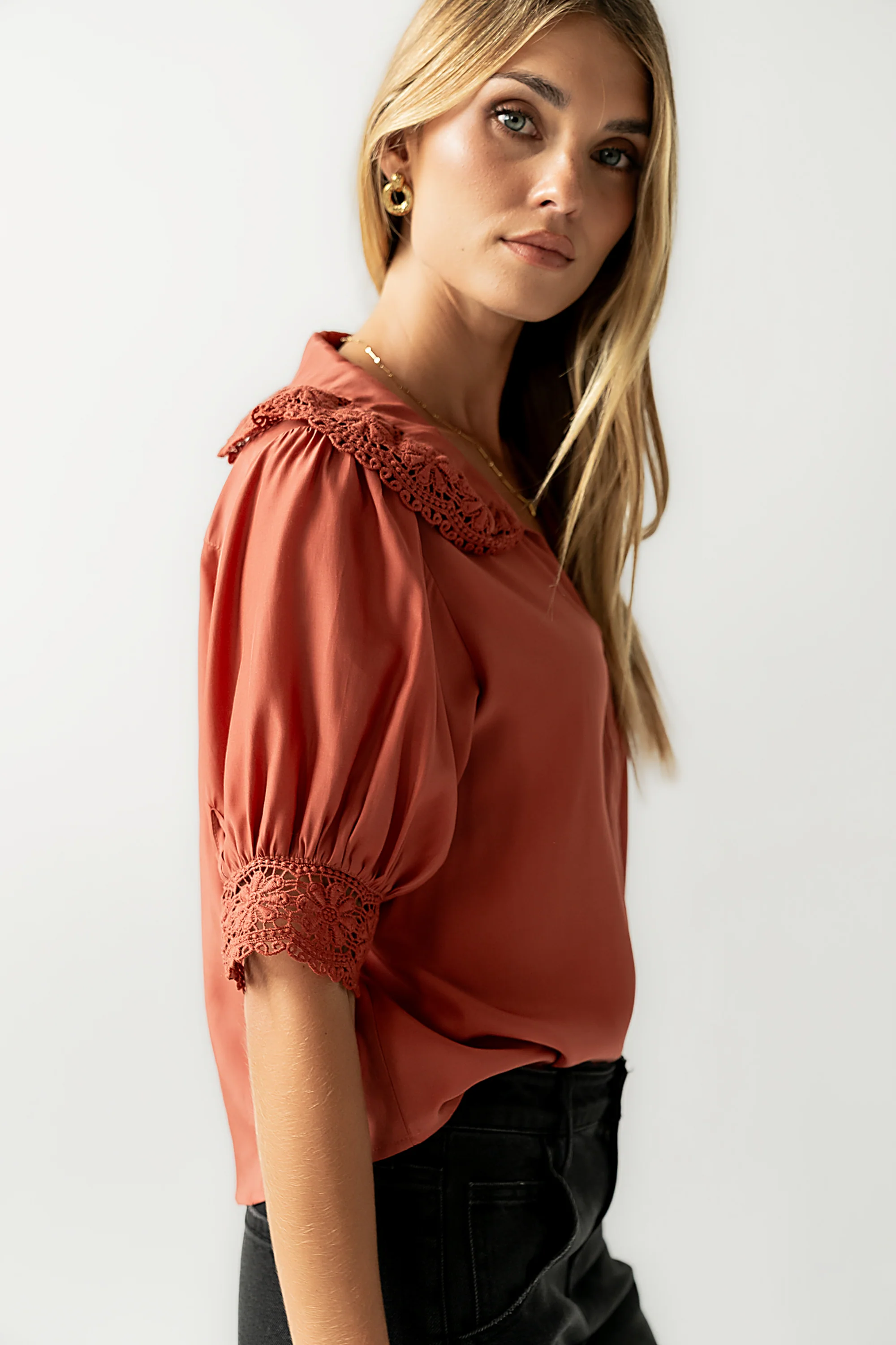 Zayne Button Up in Clay - FINAL SALE - Image 5