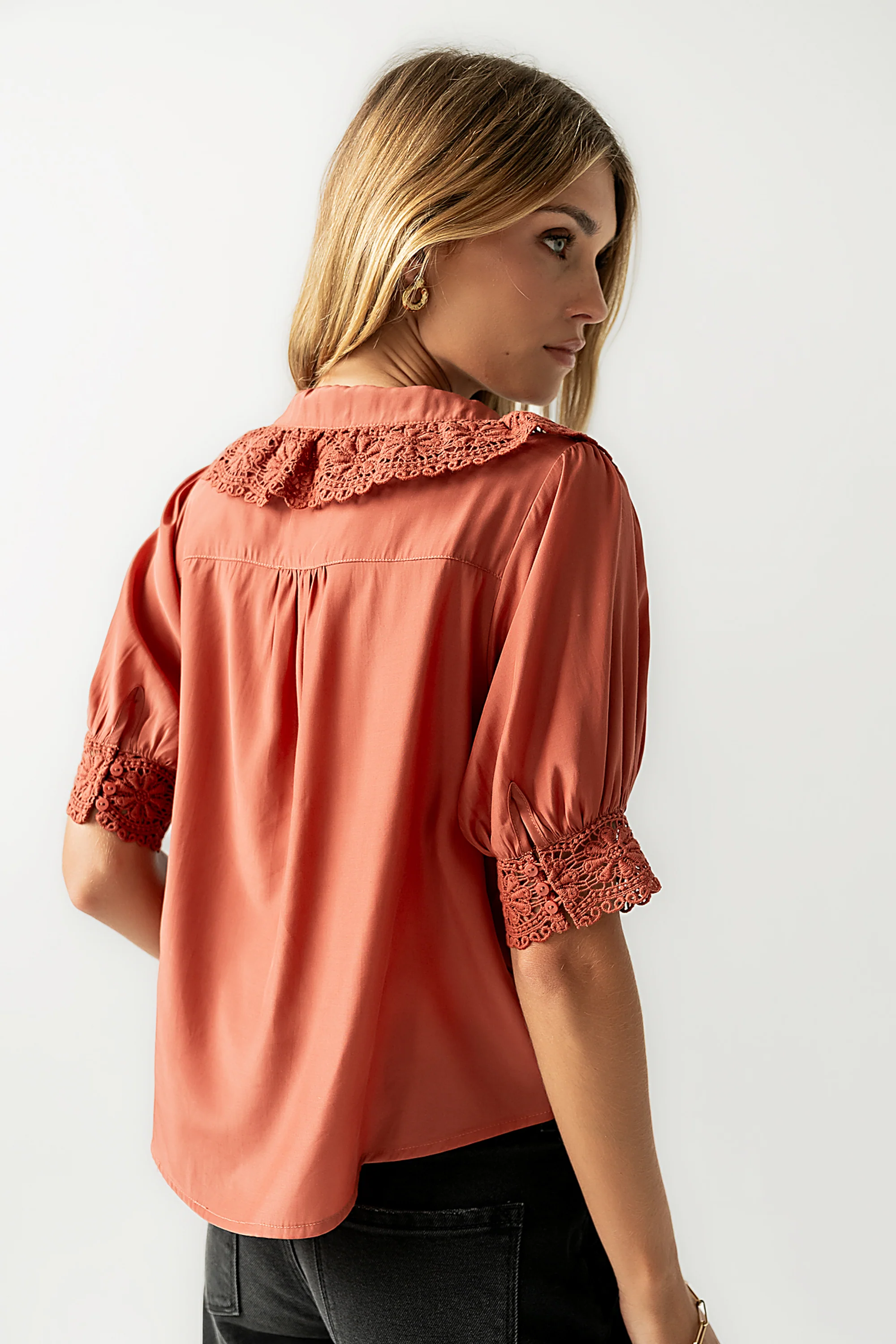 Zayne Button Up in Clay - FINAL SALE - Image 7