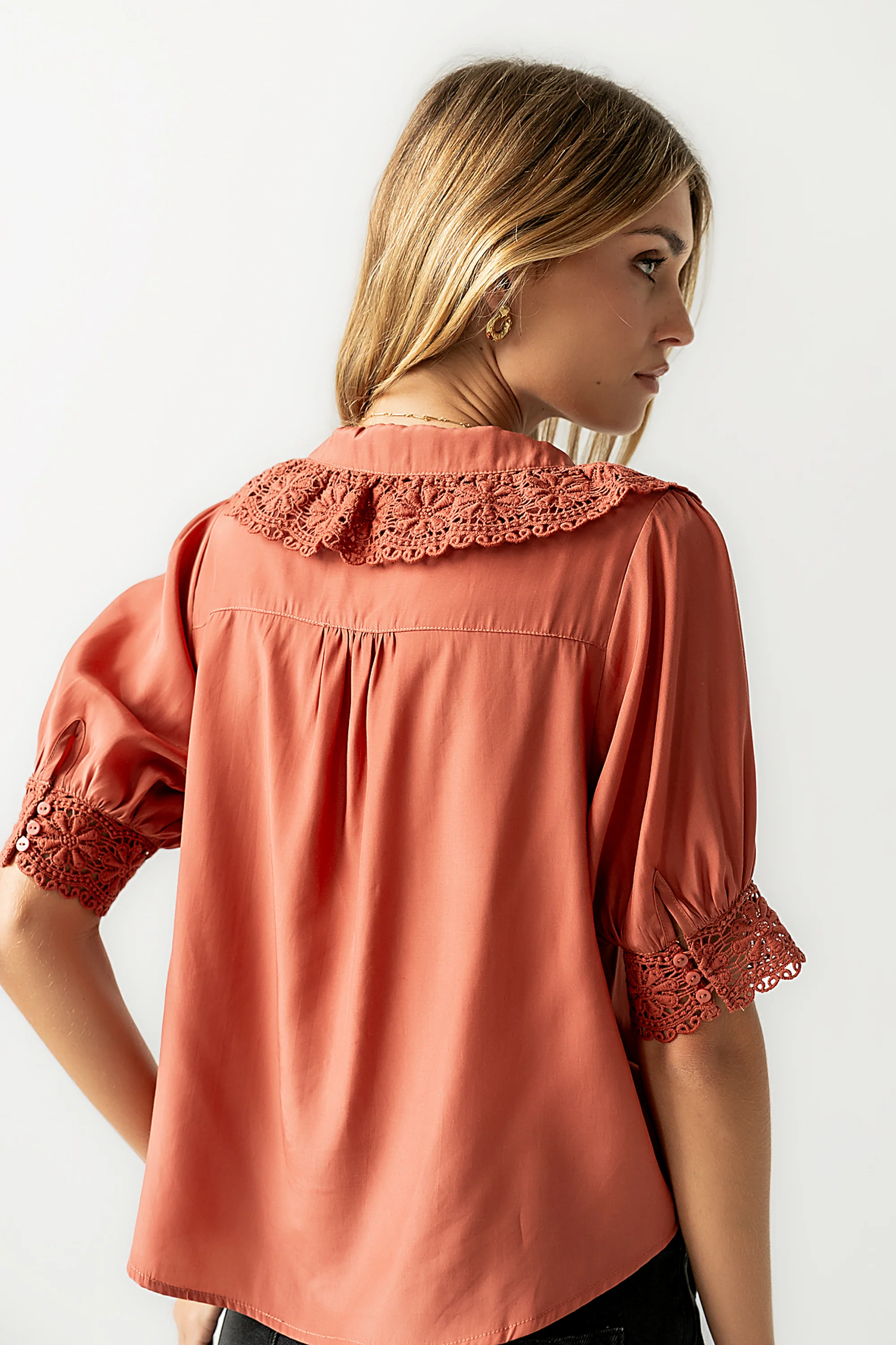 Zayne Button Up in Clay - FINAL SALE - Image 9