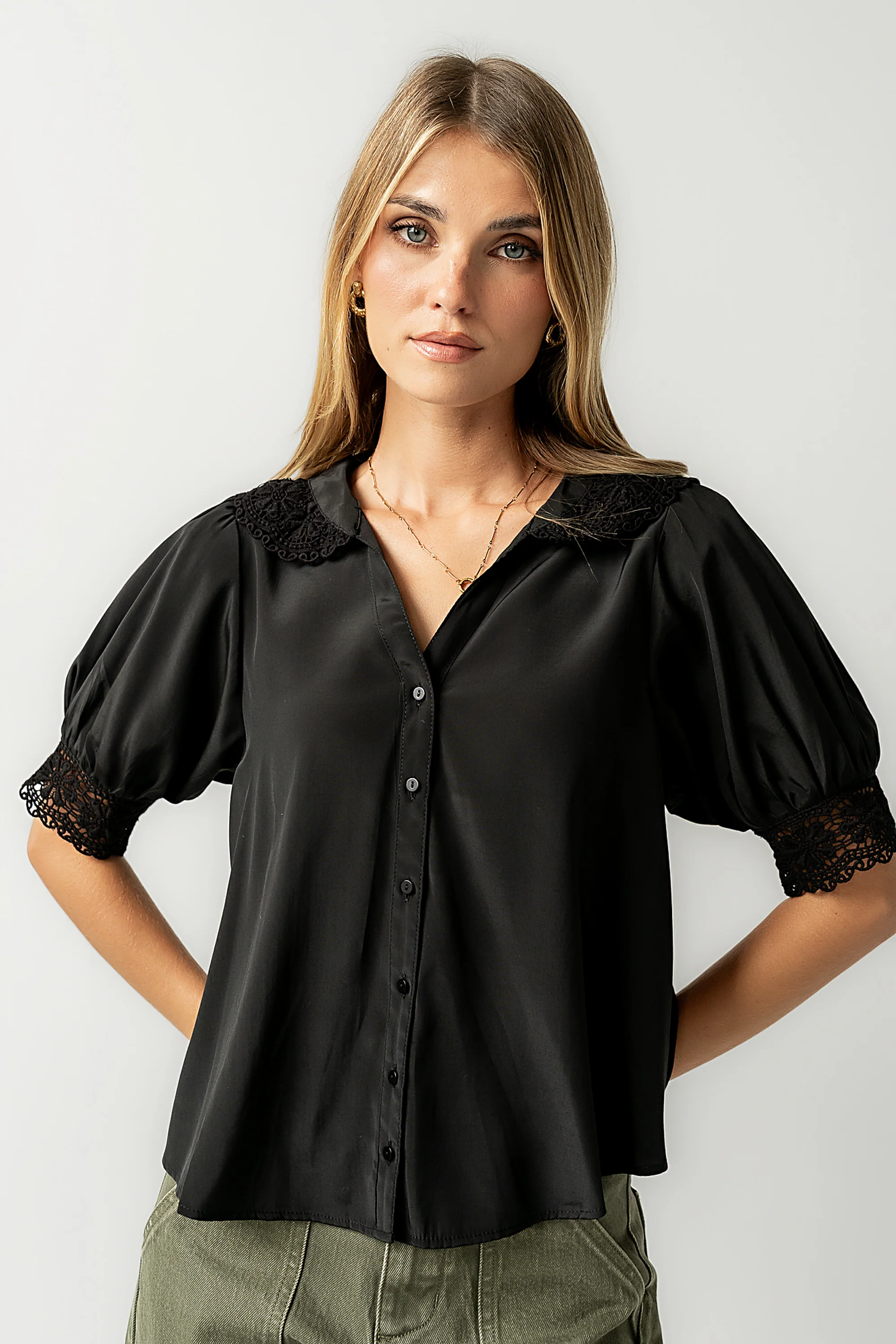 Zayne Button Up in Black - Image 3