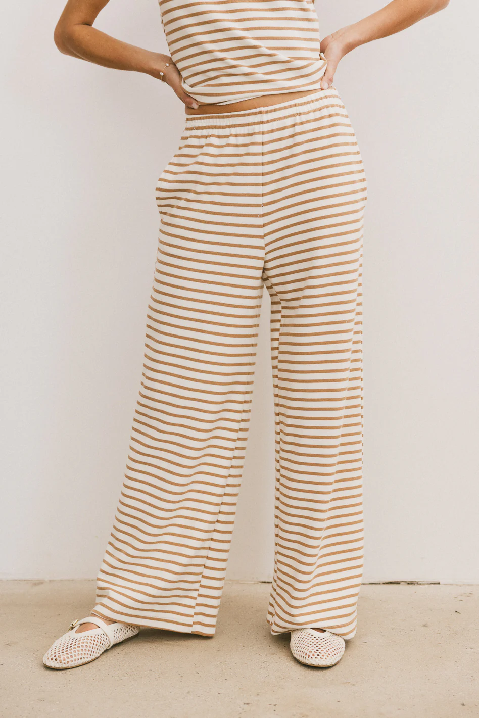 Zia Striped Bottoms in Sand - FINAL SALE - Image 4