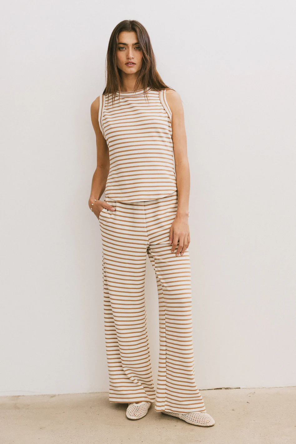 Zia Striped Bottoms in Sand - FINAL SALE - Image 5