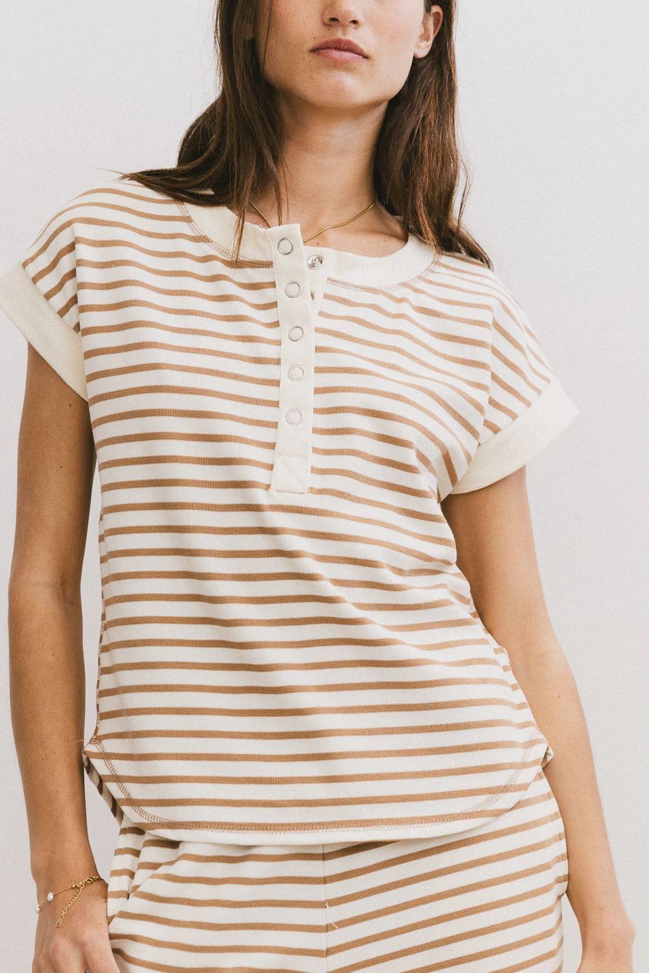 Zia Striped Top in Sand - FINAL SALE - Image 4