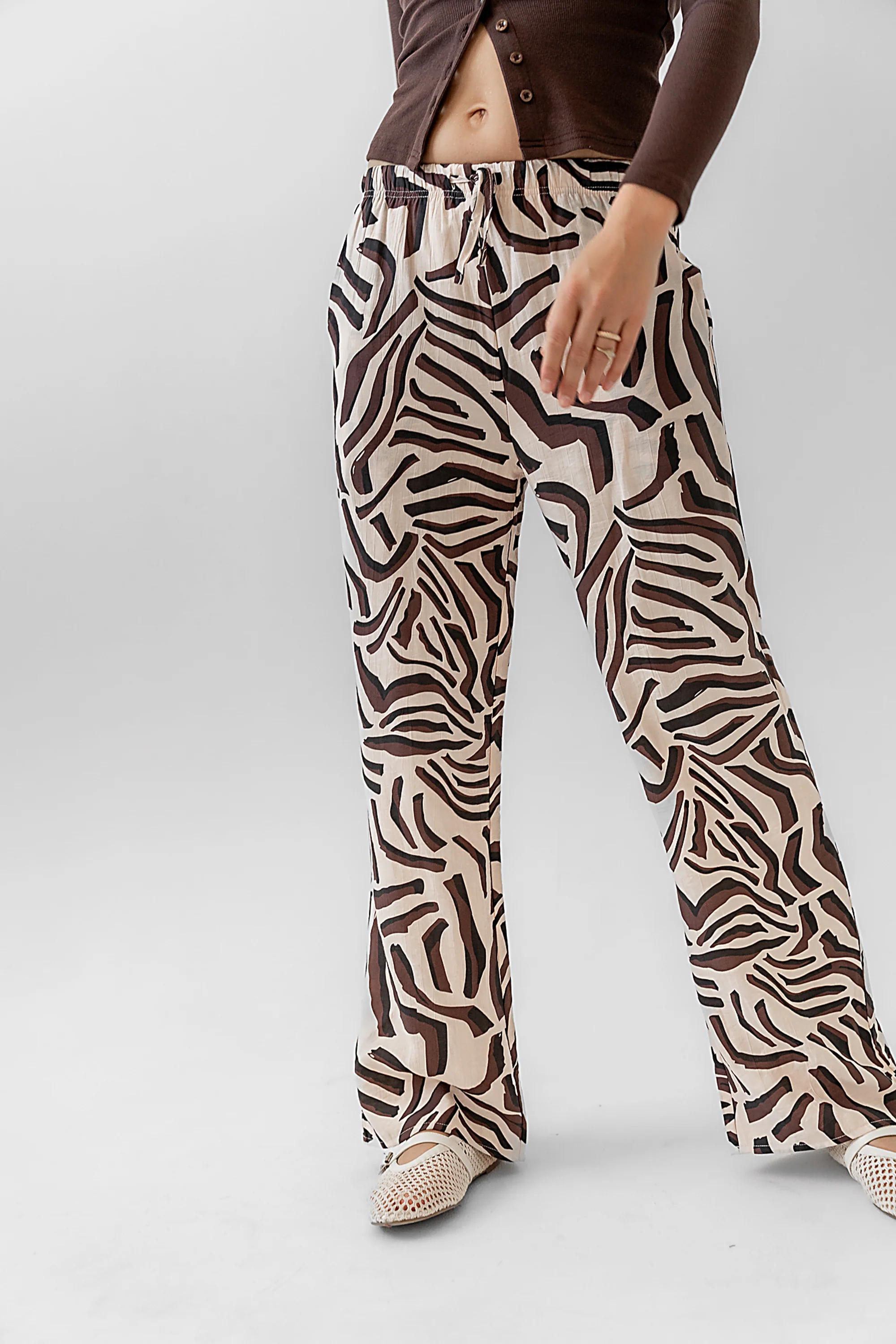 Zion Abstract Wide Leg Pants - FINAL SALE - Image 5