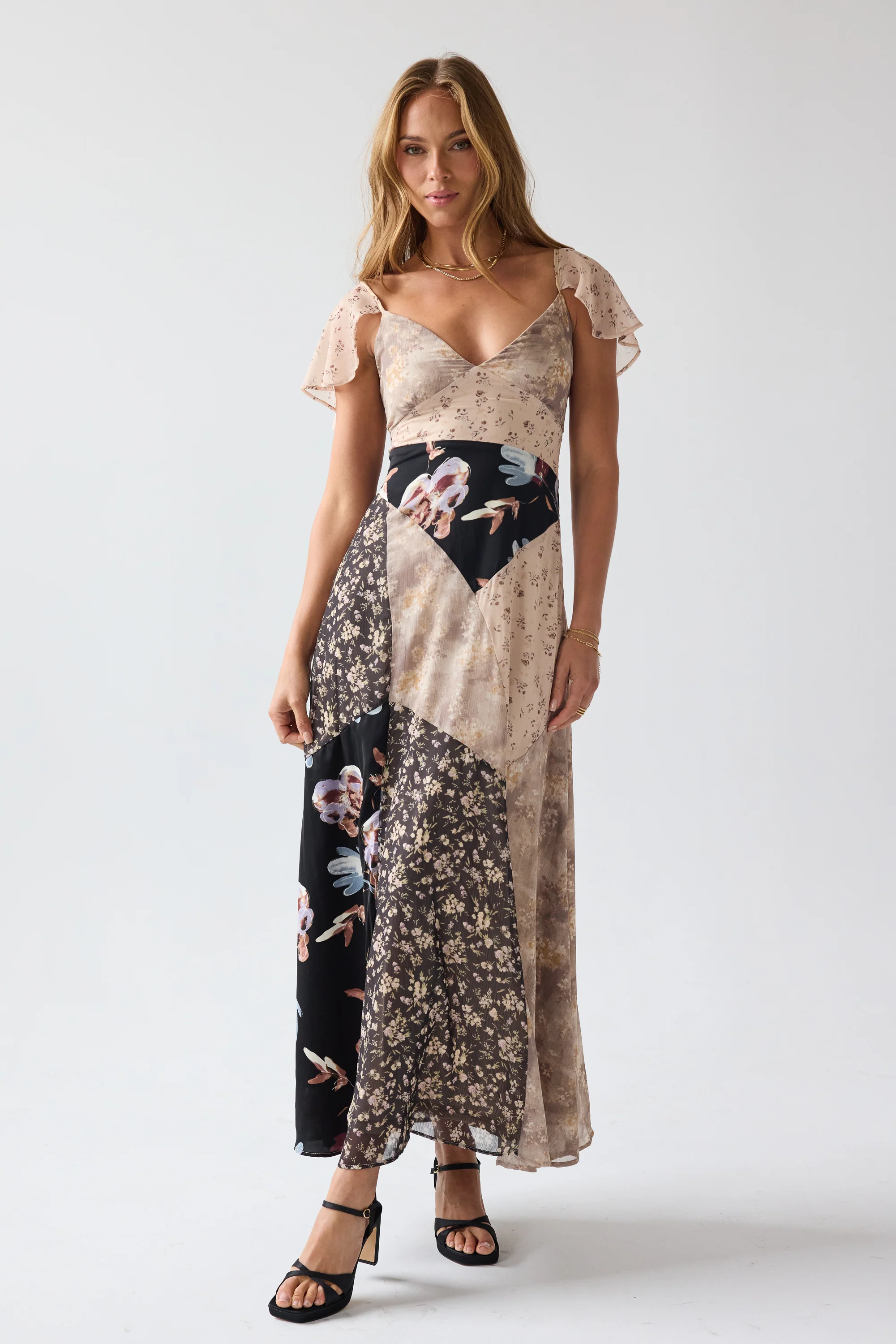 Zola Patchwork Maxi Dress - FINAL SALE - Image 3